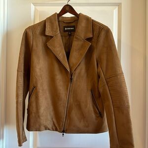 Betabrand “vegan suede” moto jacket NWT!